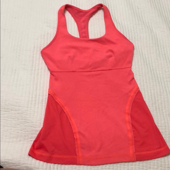 lululemon athletica Tops - Lululemon bright coral tank sz 6